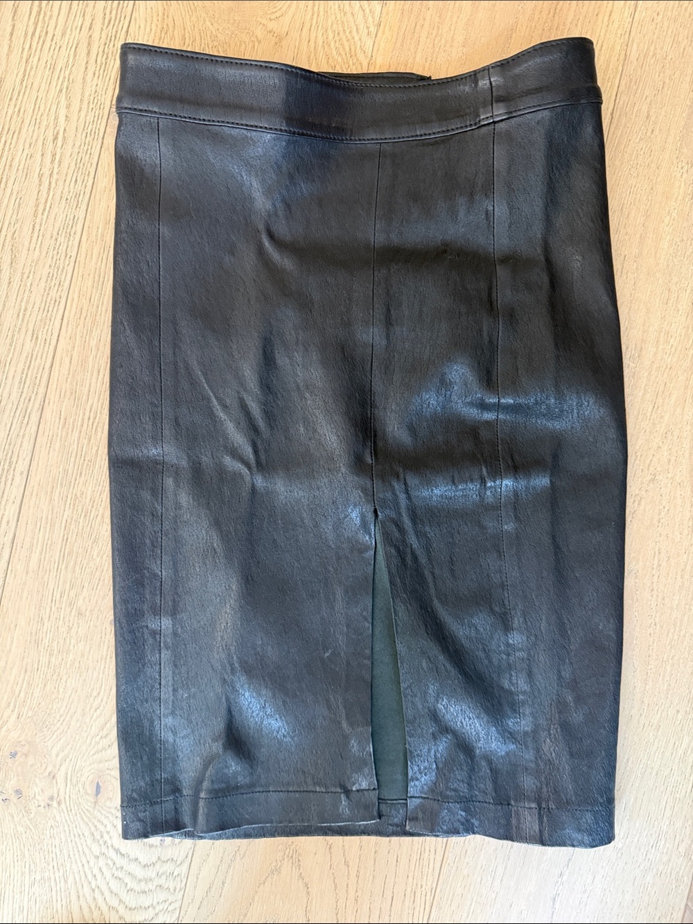 Frame Black real Leather Pencil Skirt - Classic Women’s Skirt